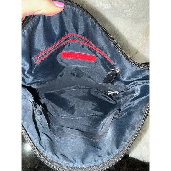 Tommy Hilfiger Crossbody Bag Womens Small Black Monogram Zip 10x11 - Picture 5 of 6